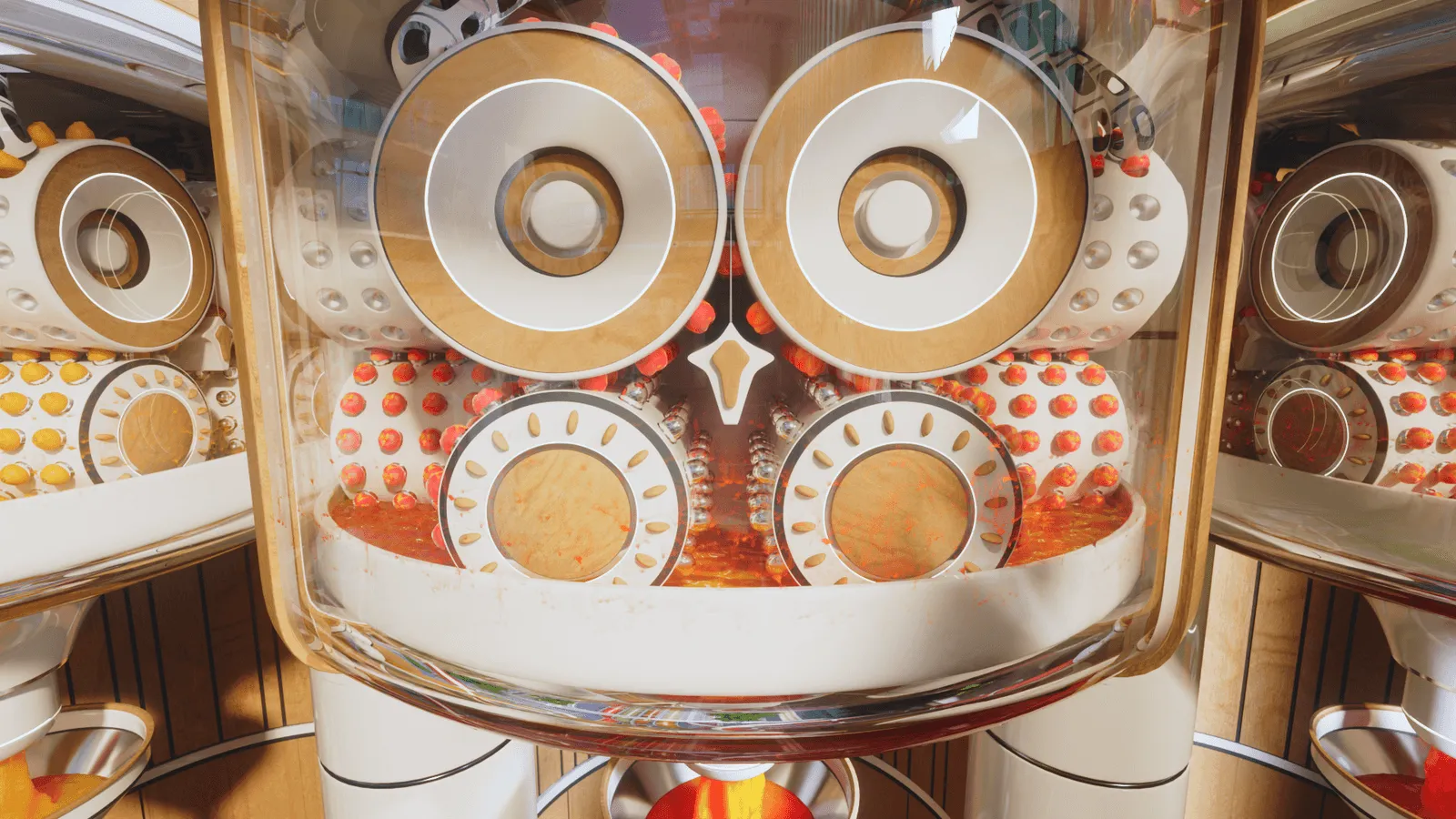 Scène montrant le pressage de Ciao kombucha