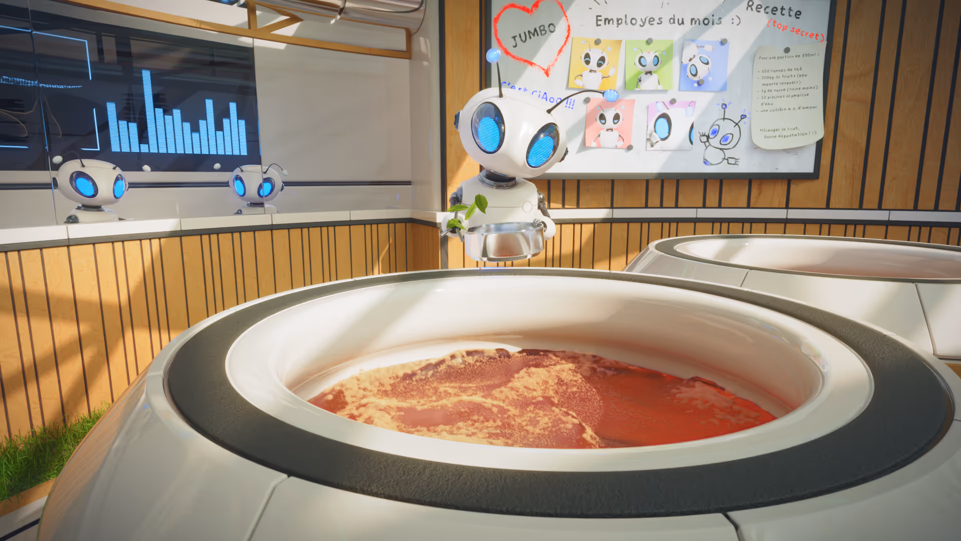 Scène montrant l'infusion de Ciao kombucha